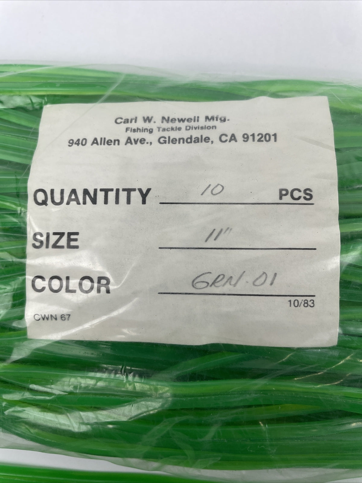 Newell MFG. Fishing Skirts 10 Pack Offshore Trolling Lure Tuna Marlin Waho GREEN