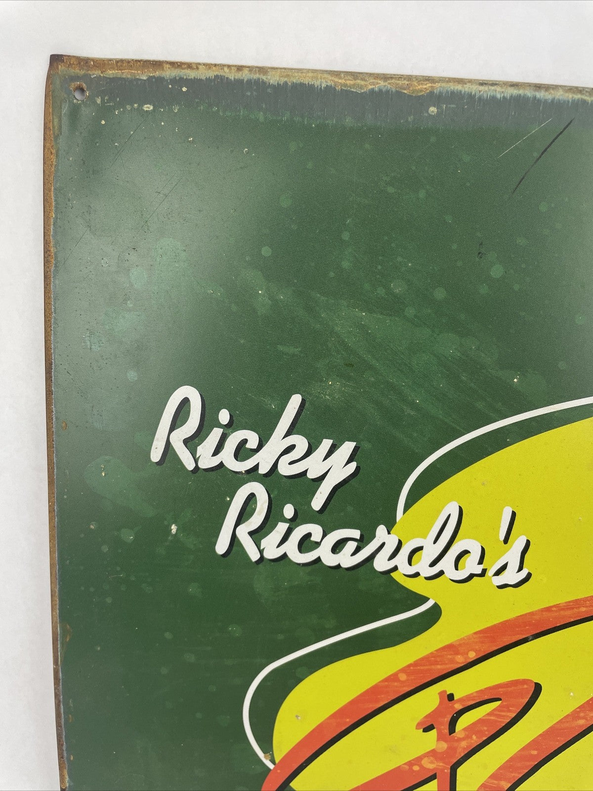 VINTAGE RICKY RICARDO'S " ClLUB Babalu i love Lucy Tin Bar Sign Rustic 15" x 12"
