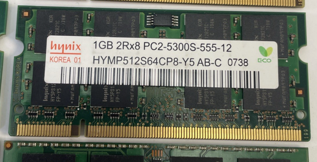 Assorted Hynix Samsung + RAM 15GB total Lot of 8 Units