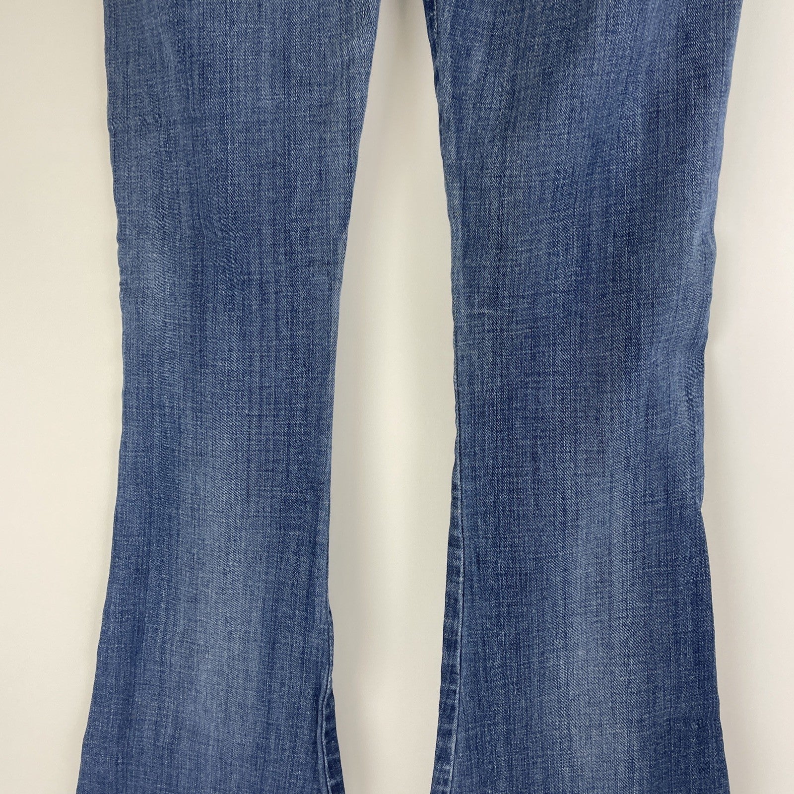 7 for all Mankind Skinny Low Rise Bootcut Jean Women's Sz 27 Light Blue Stretch