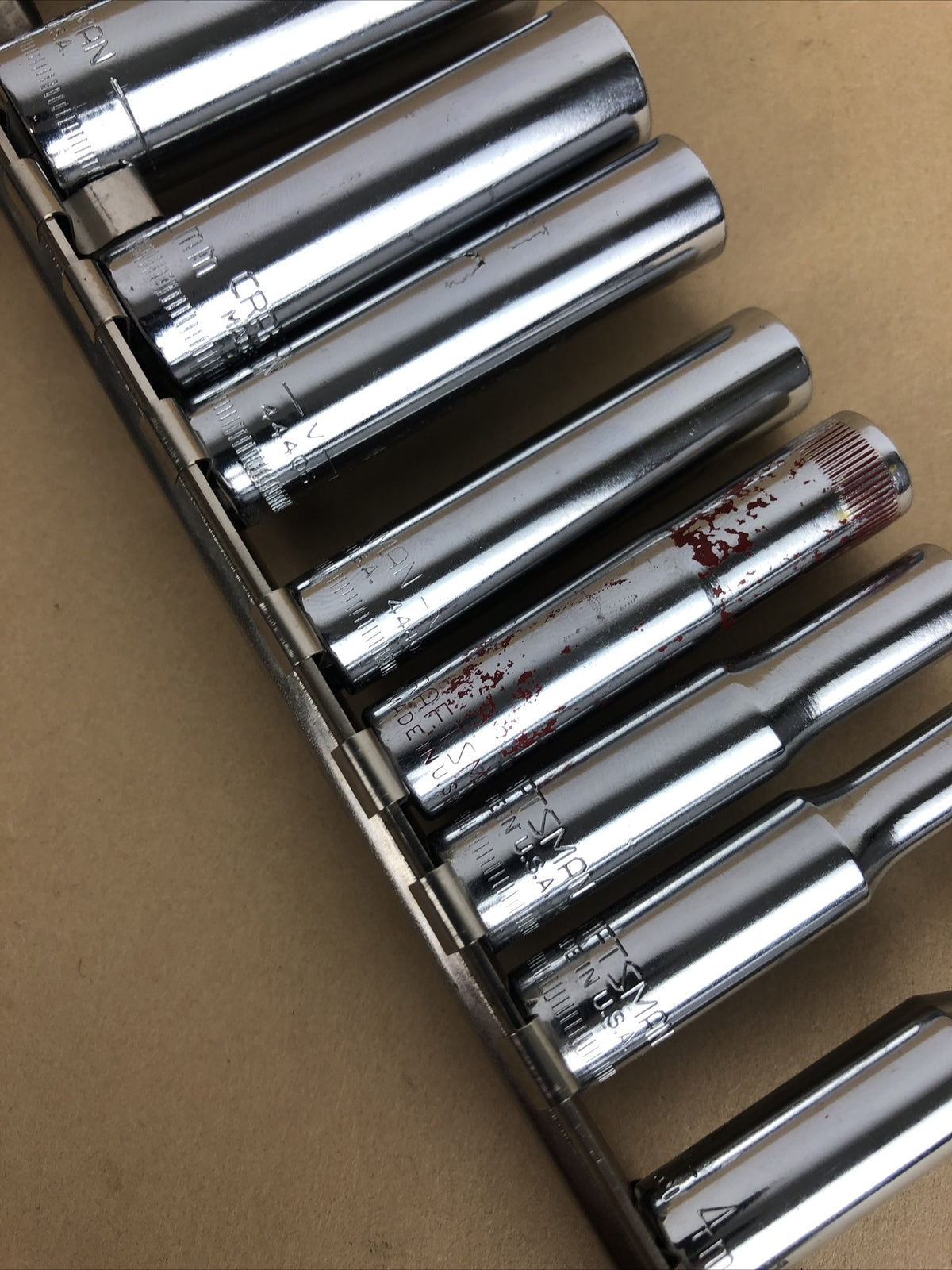 Craftsman 1/4" Drive 9pc Metric 6pt Deep Socket Set - 4mm to 13mm - no 10mm
