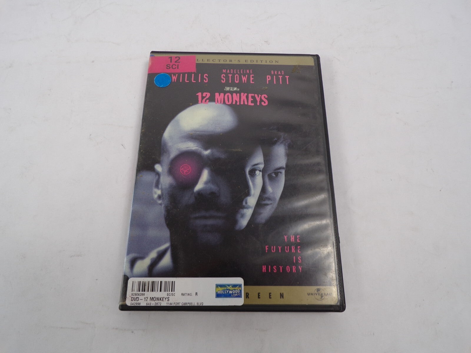 12 Monkeys The Future is History Bruce Willis Madeleine Stowe Bradpit DVD Movies
