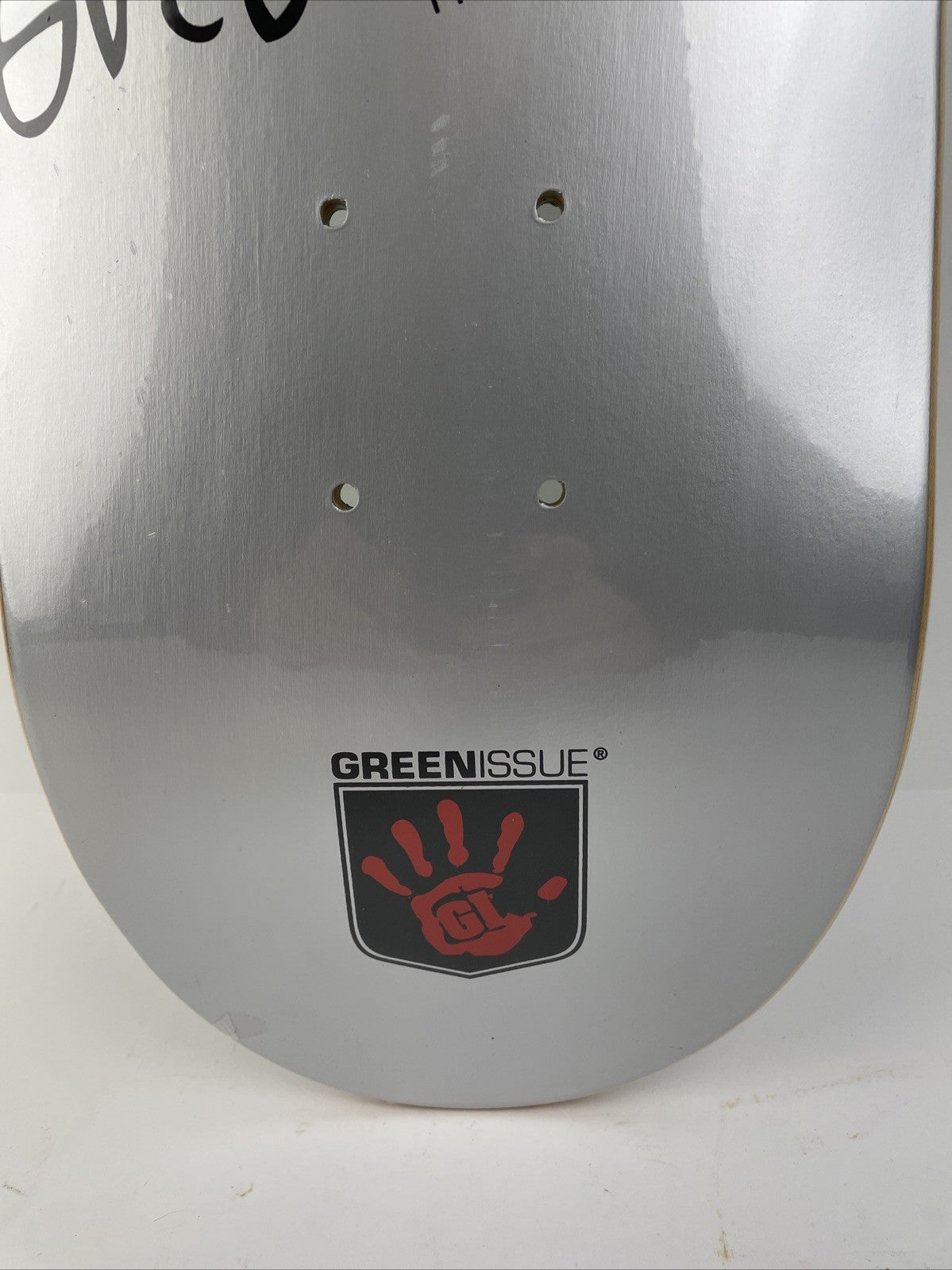 GREEN ISSUE Skateboards Black Fist Militant Products Skateboard Deck 7.75" Rare