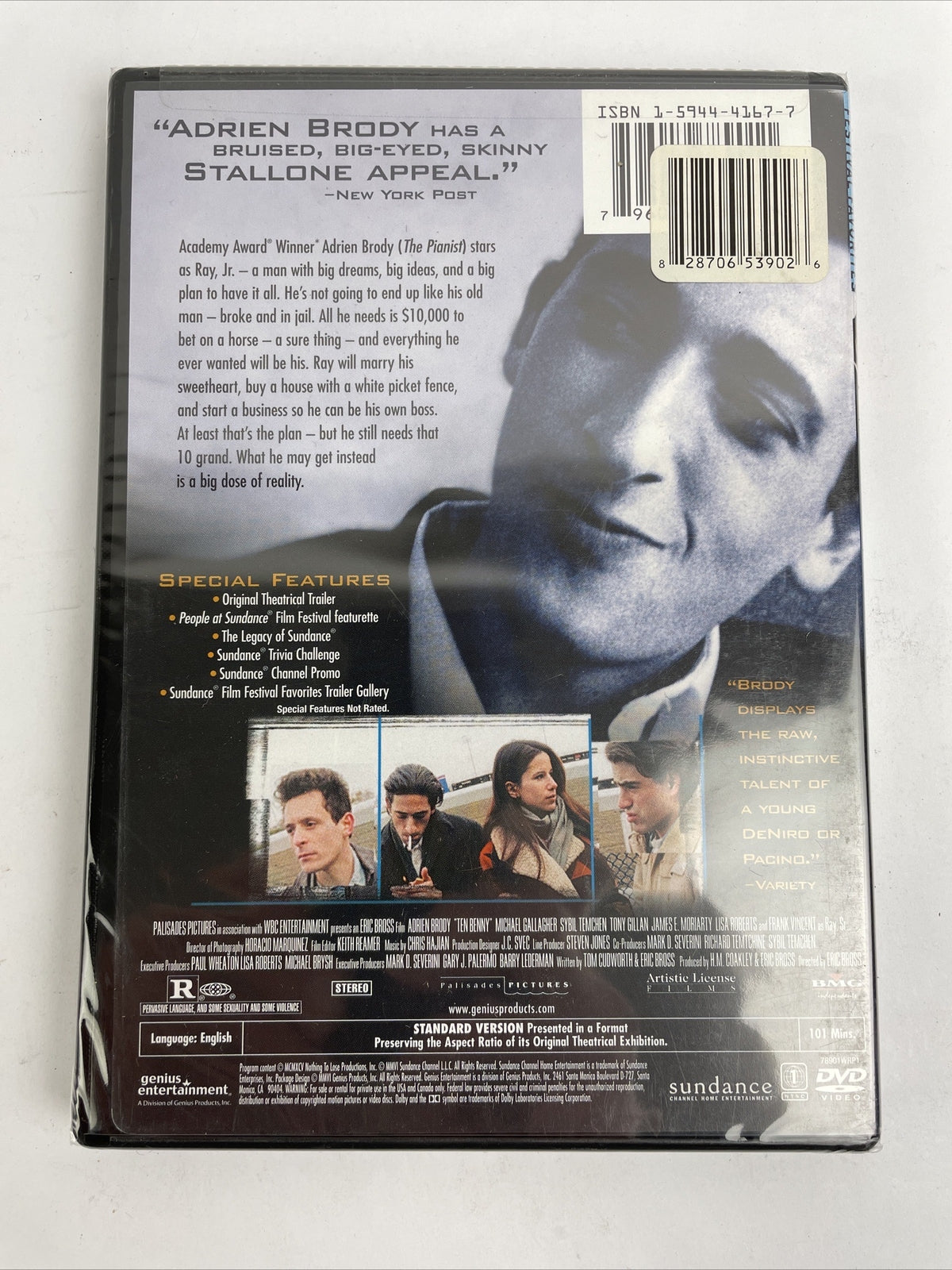 Ten Benny (DVD, 1995, FS)  Adrien Brody  "Sundance Festival Favorite" NEW SEALED