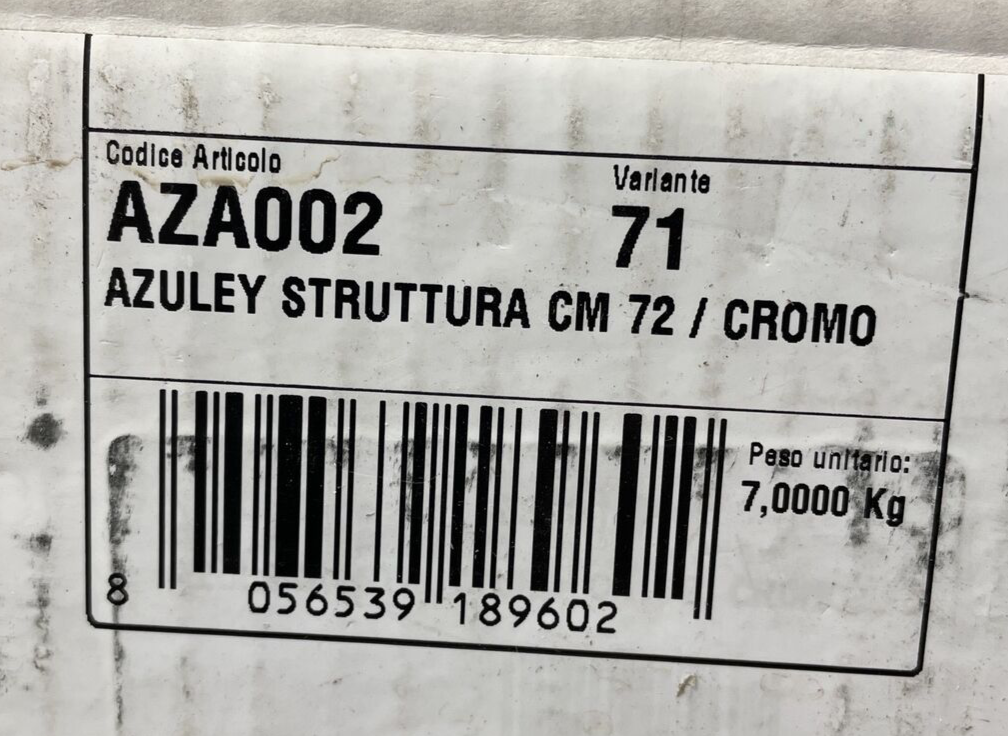 ARTCERAM Azuley Metal Console Polished Chrome AZA002 Made in ITALY