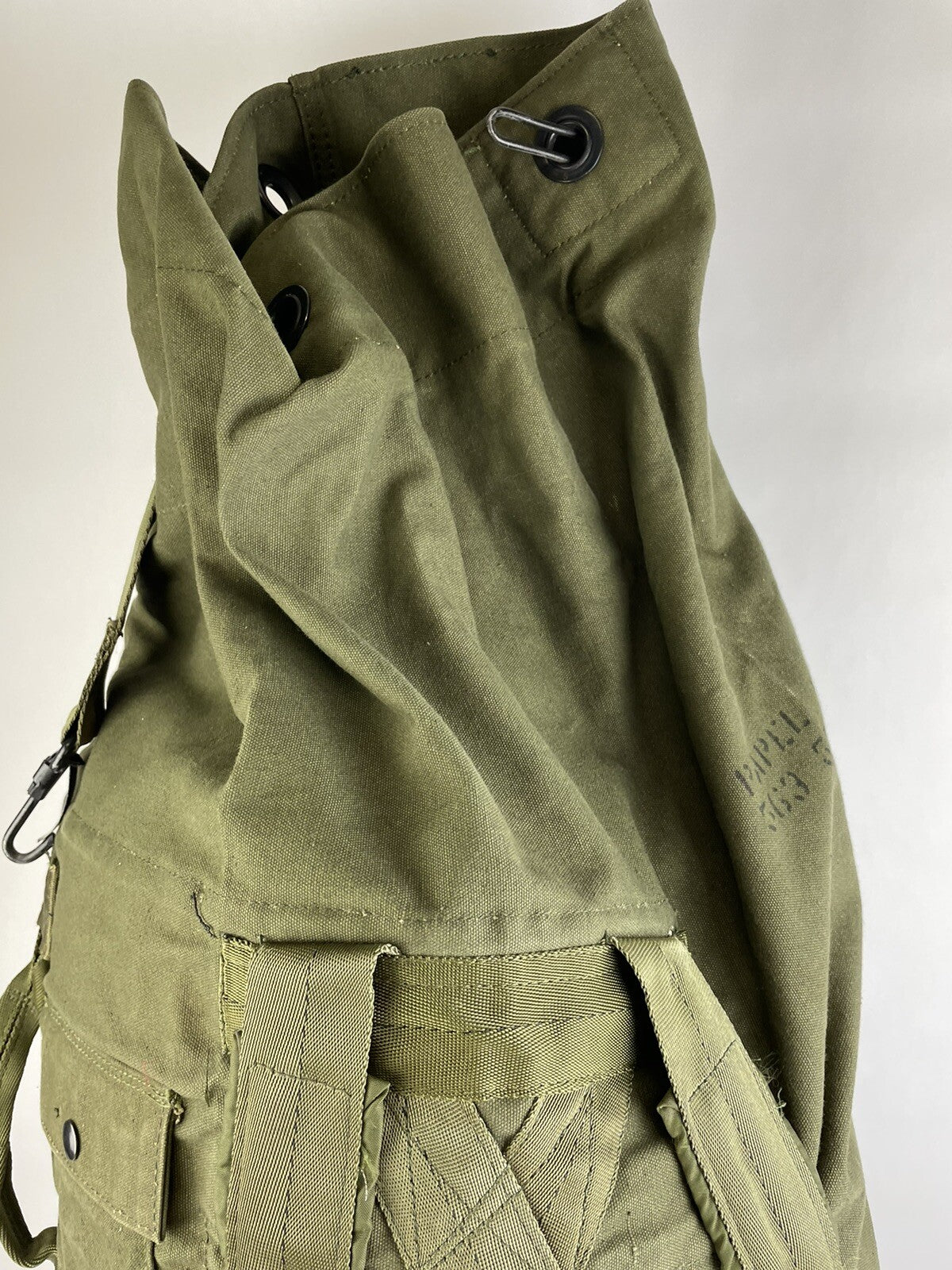 US Army Duffel Bag O.D.7 Type II DSA100-73-C-0490 2 Straps Backpack Rebmar inc