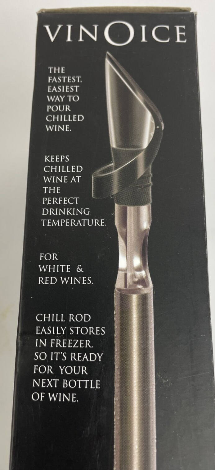 CORKPOPS VINOICE Vino Wine Pourer with Gravity Lid & Chiller Rod *Perfect Temp*