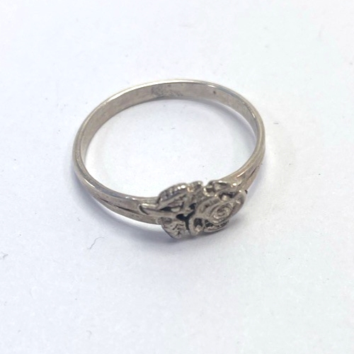 Dainty Native American Minimalist Wild Rose 925 Sterling Silver Ring Size 5.25