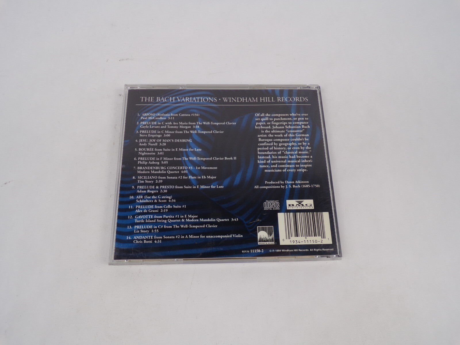 A Windham Hill Sampler The Bach Varaiations Arioso Prelude In C With Ave CD#69