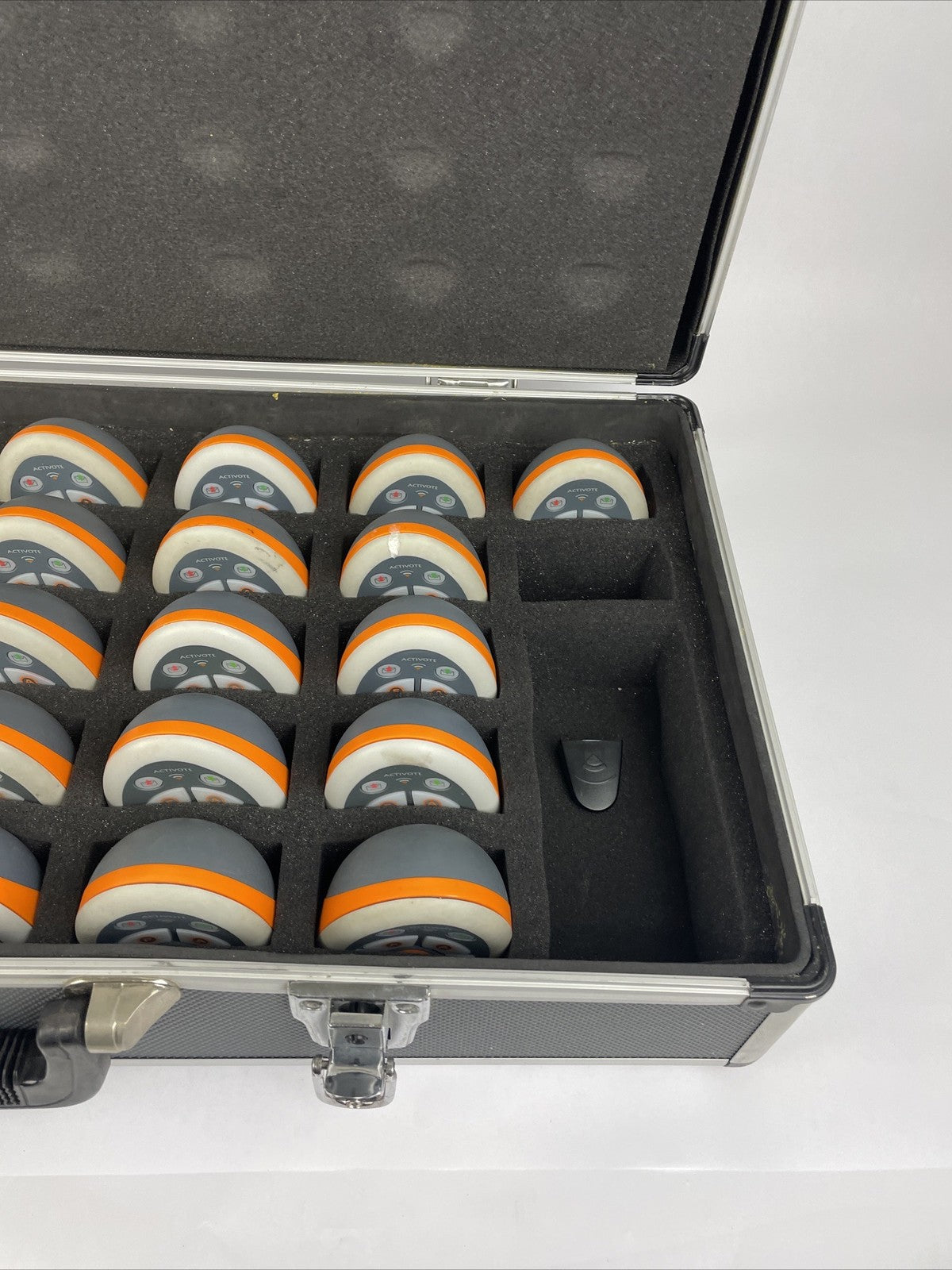 LOT OF 63 Promethean PRM-AV3-01 Activote Single Voting Pod w Protective Case VGC