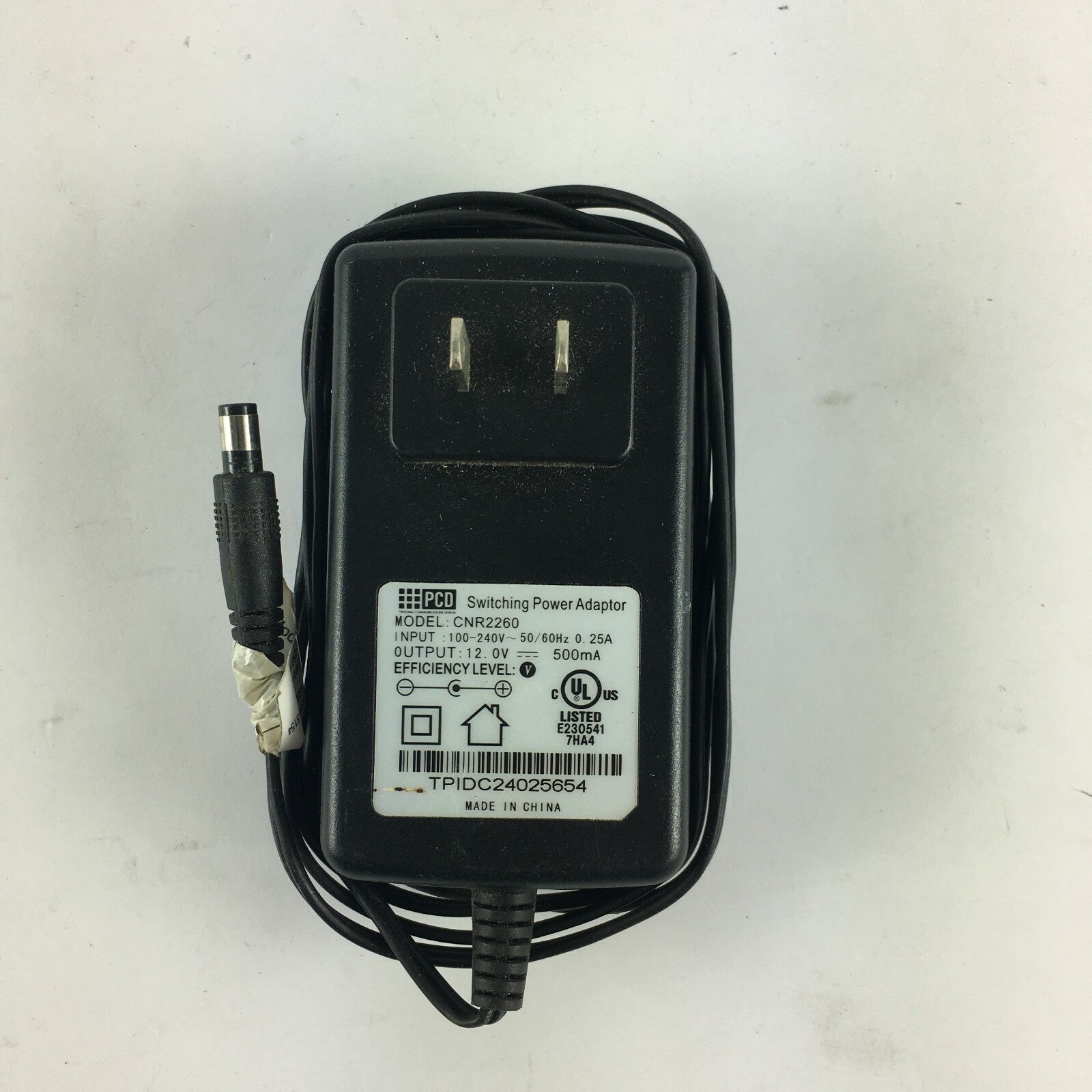Genuine PCD CNR2260 E-5 Output 12V 500mA Power Supply Adapter A23