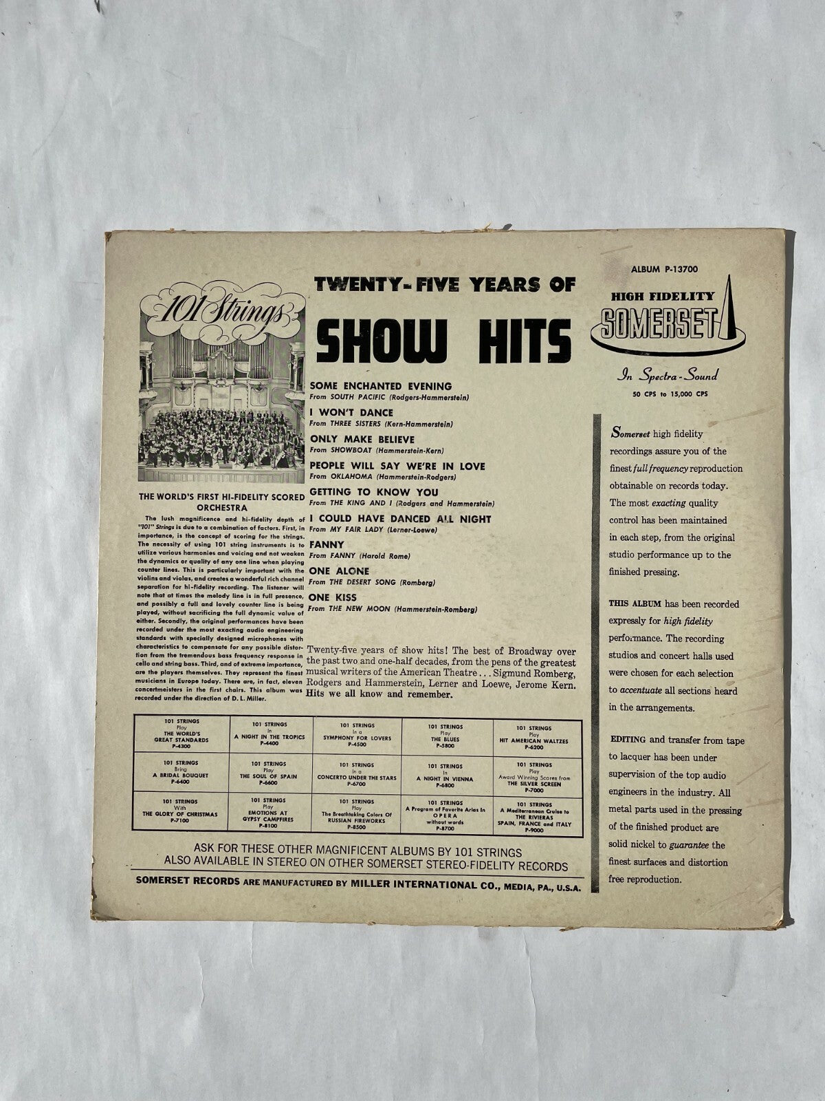 25 Years of Show Hits 101 Things I Won't Dance One Alone Vinyl Record Q10