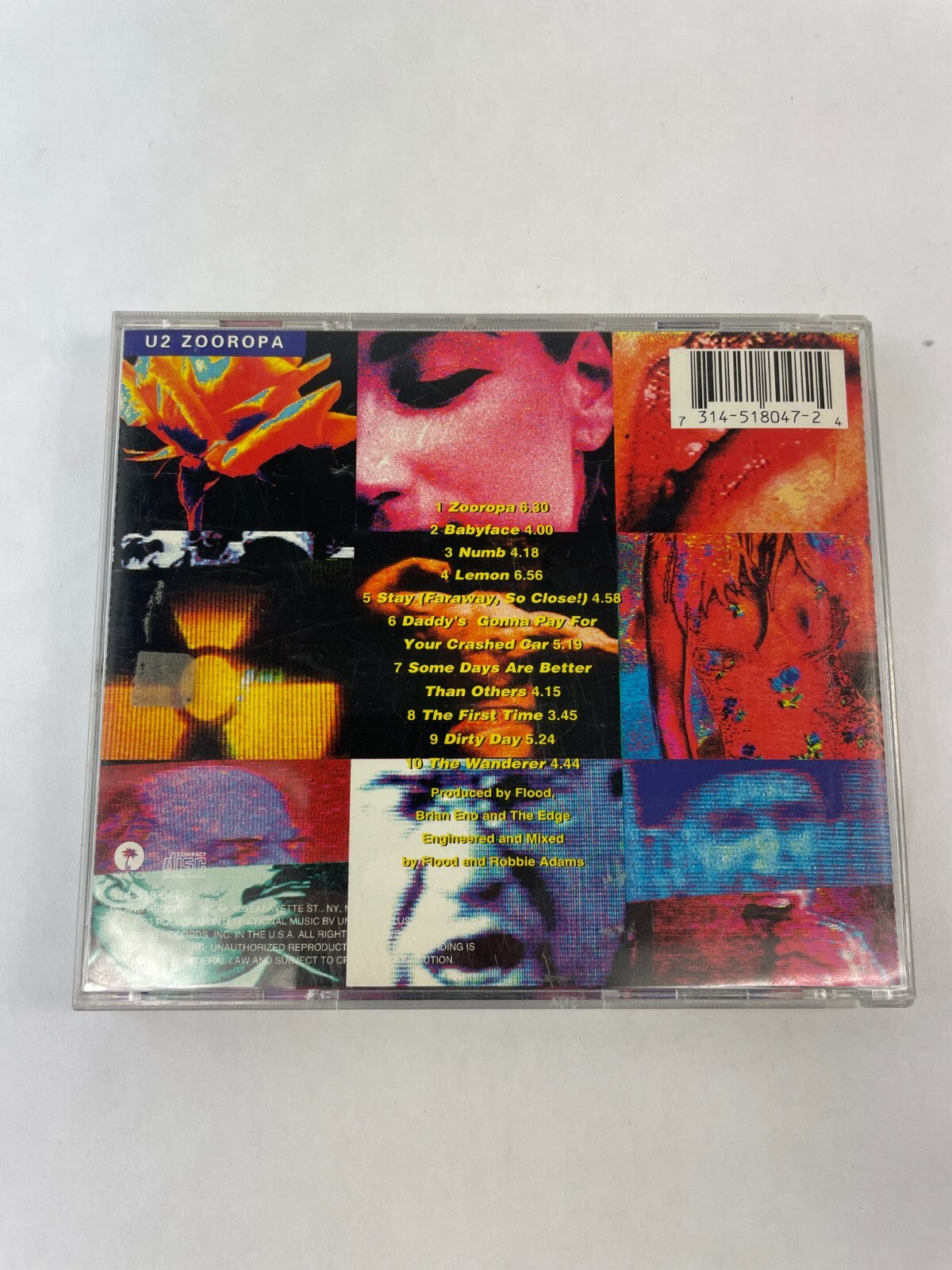 U2 Zooropa Babyface Numb Lemon Than Others Dirty Day The Wanderer CD#73