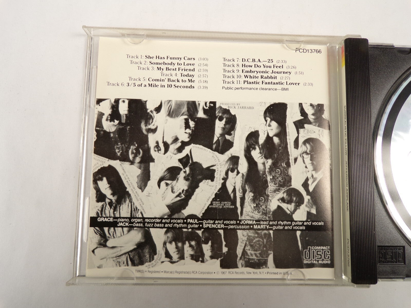 Surrealistic Pillow Jefferson Airplane She Has Funny Cars Somebody My Best CD#54