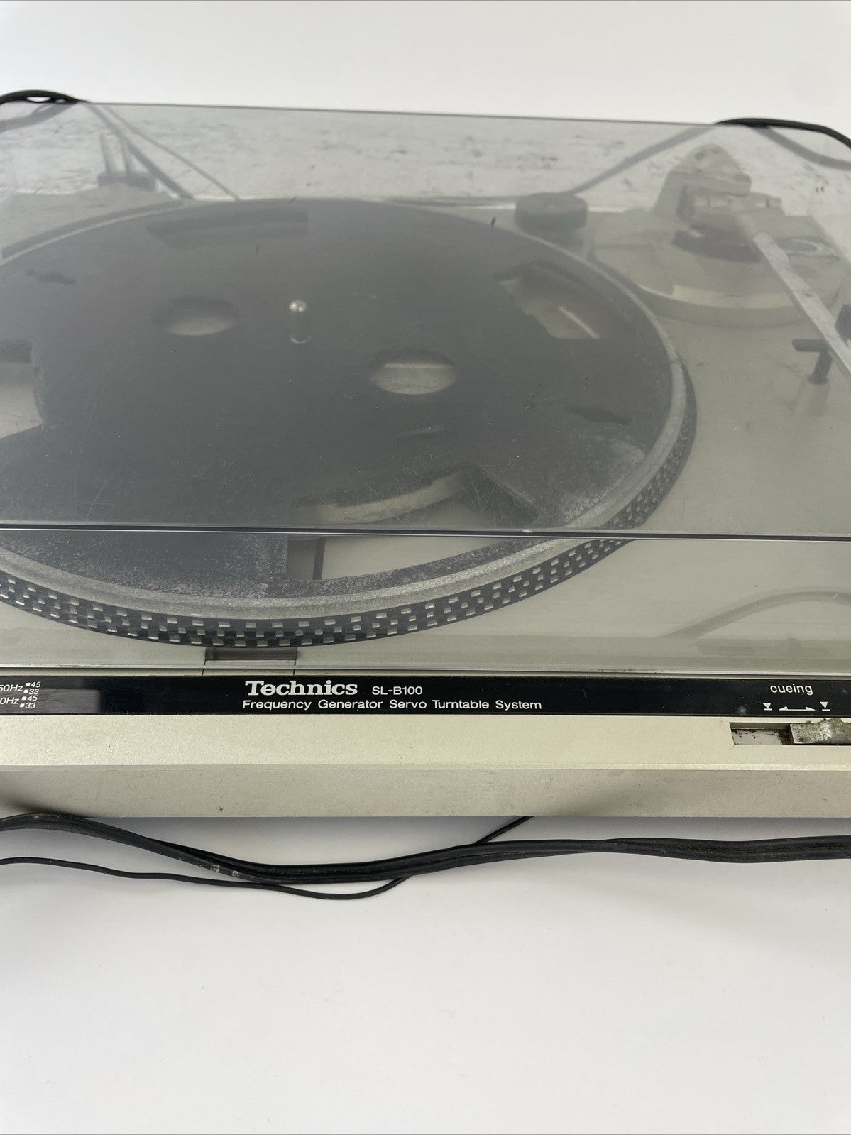 Technics SL-B100 Turntable w Audio Technica TC150EP Stylus For Parts or Repair