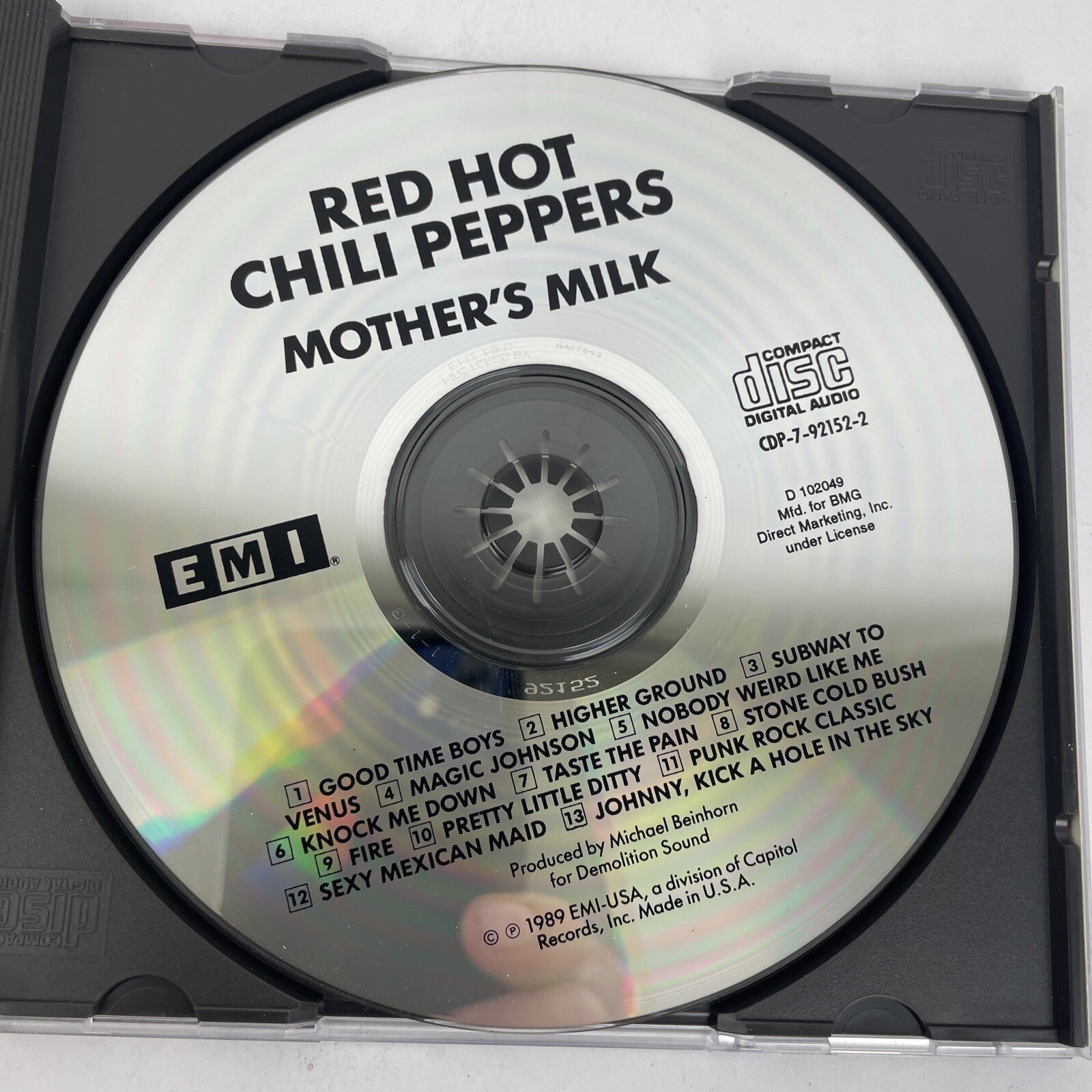 Red Hot Chili Peppers : Mothers Milk - Digital Audio CD (2003, EMI Records) PQR