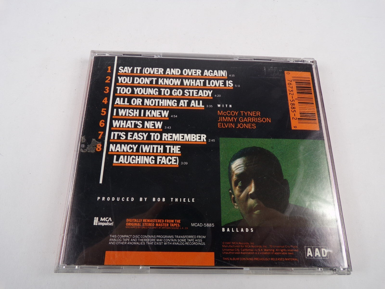 John Coltrane Quartet Ballads Say It Over And Over Again What's New CD#21