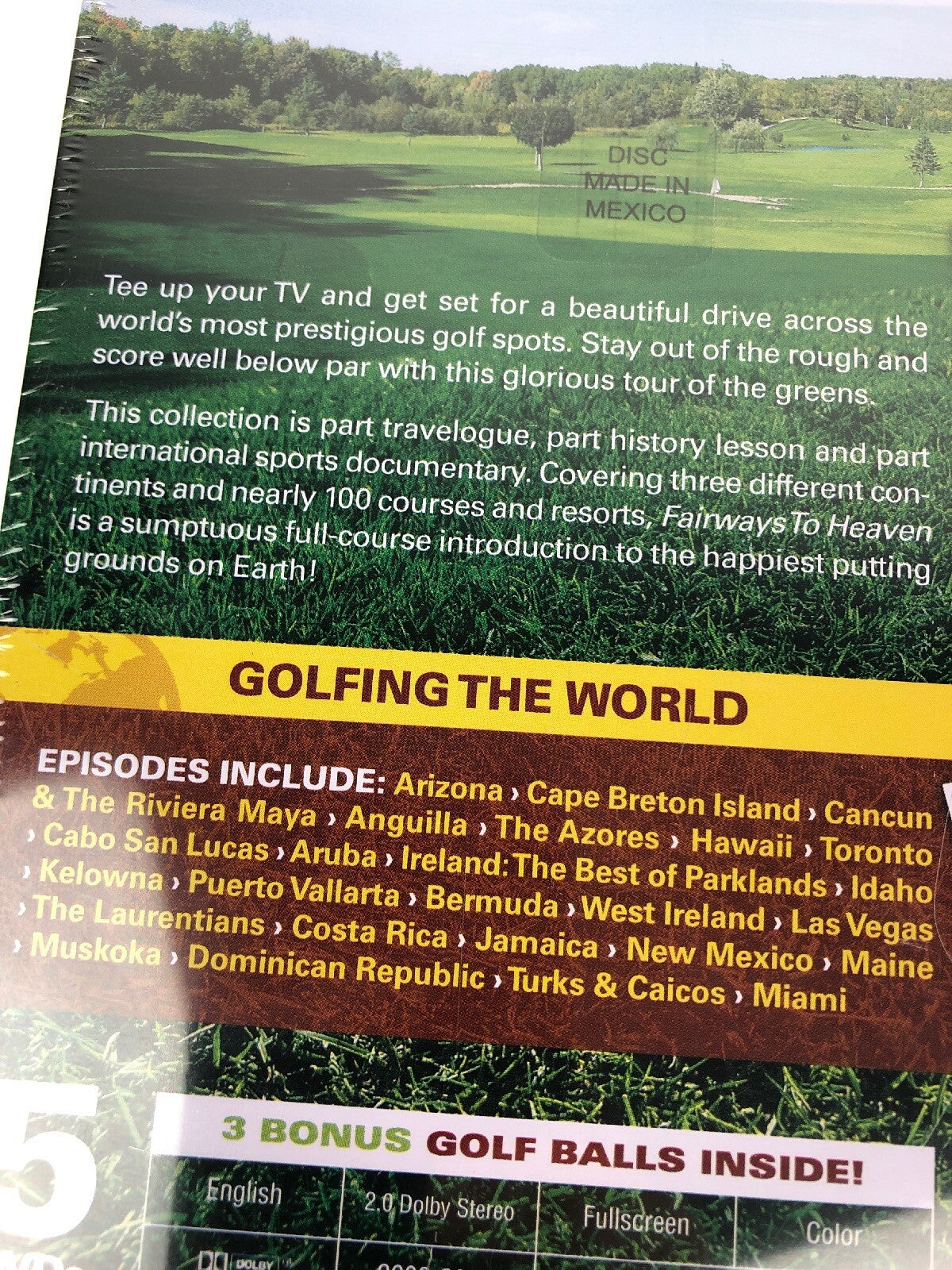 Fairways to Heaven World's Most Amazing Golf Courses 5 DVD golf travel documentary set