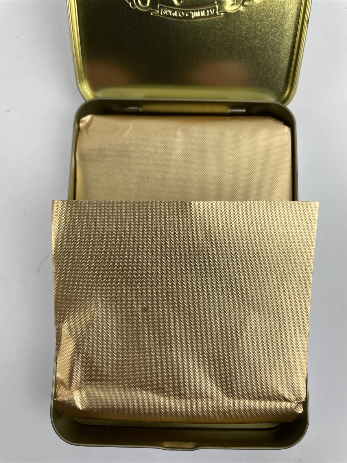 Pair of 4.5"x3"x0.5" Empty 1875 Romeos Cigars Tin Container with Foil Insert