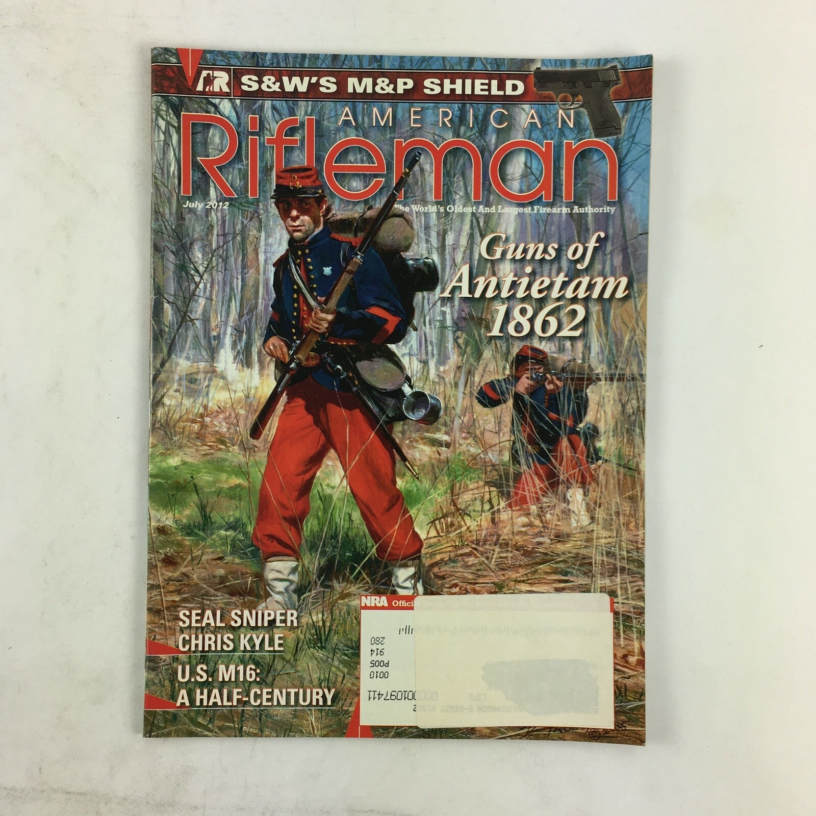 July 2012 American Rifleman Magazine Guns of Antietam 1862 Seal Sniper ChrisKyle