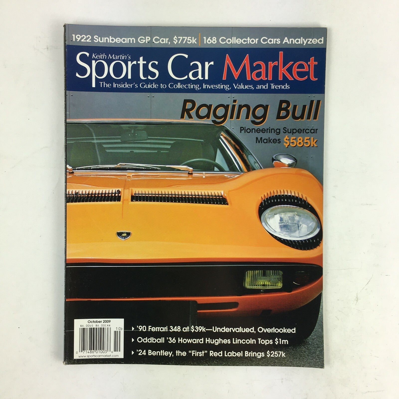 October 2009 Sports Car Market Magazine Raging Bull Pioneering Supercar Sunbeam