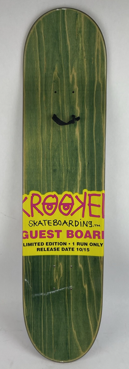 Signed KROOKED Skateboards Guest Deck Alex Gall TrainWreck Mark Gonzales Artwork