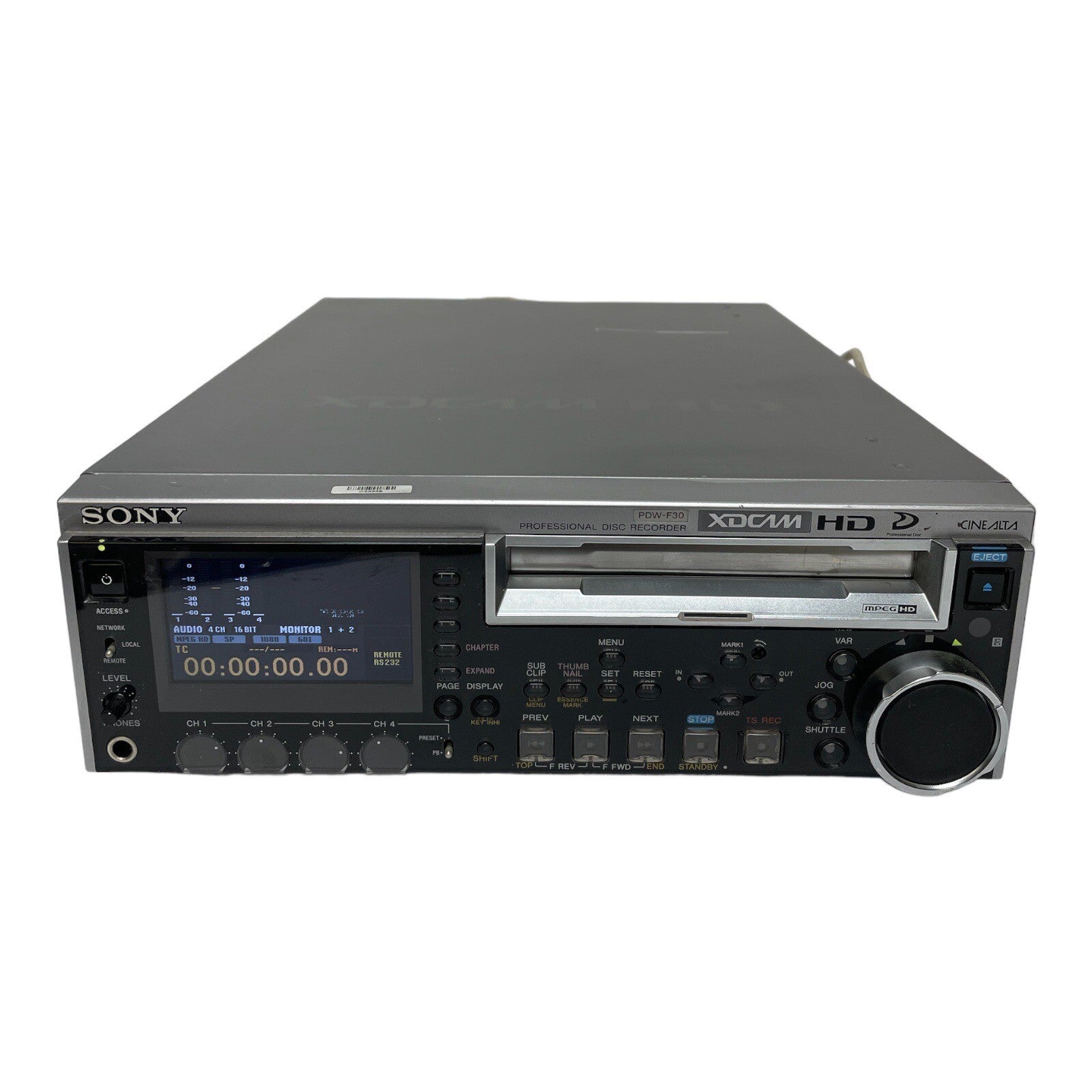 SONY PDW-F30 XDCAM HD PROFESSIONAL DISC PLAYER RECORDER WORKS GREAT