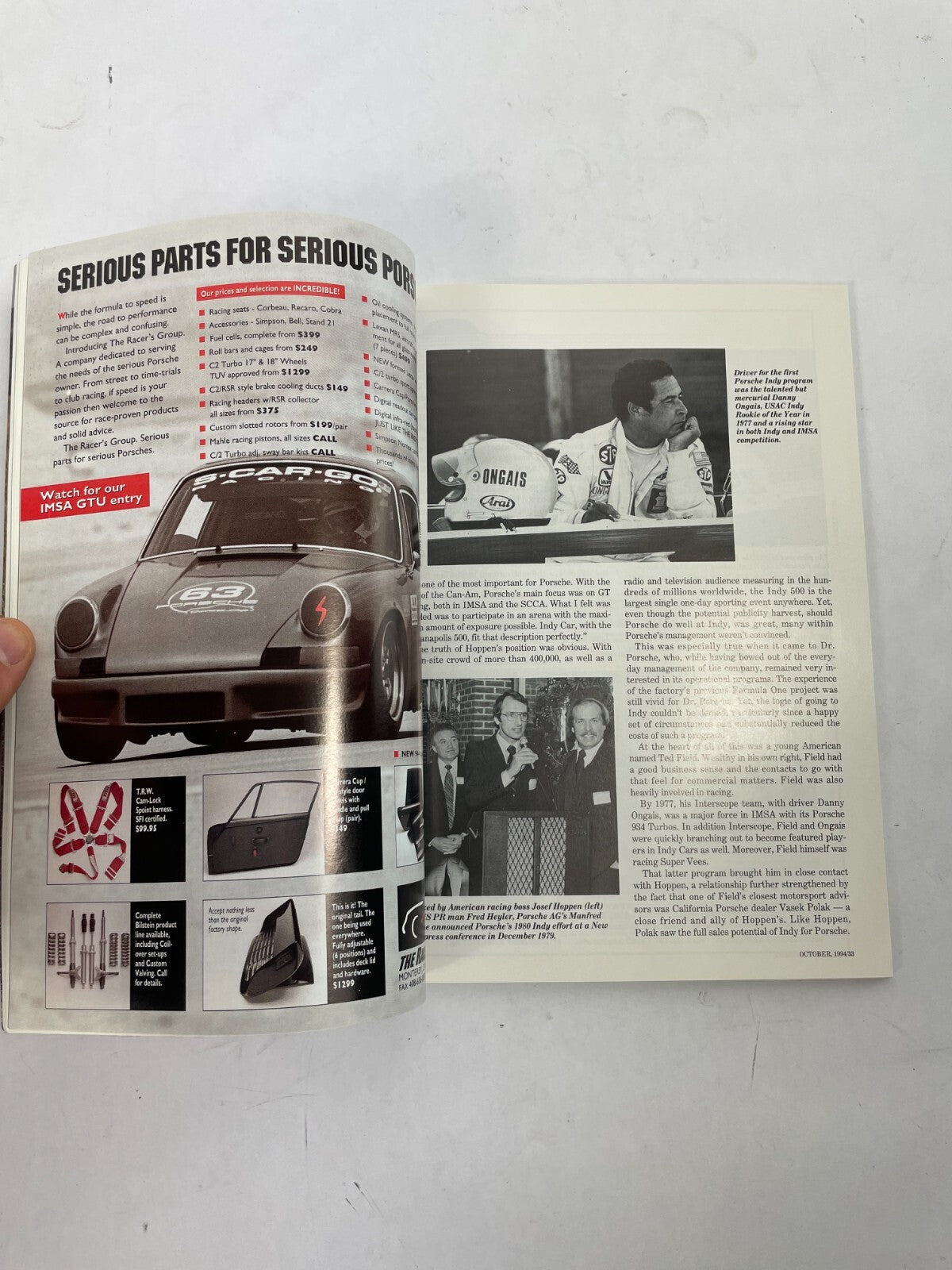 October 1994 Porsche Panorama Magazine While the formula to speed is simple