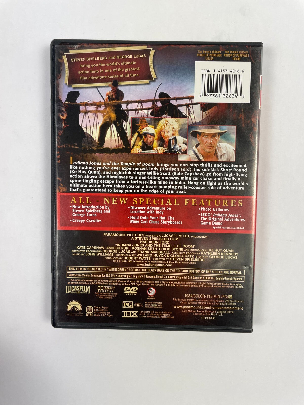 Indiana Jones and the Temple Of Doom Kate Capshaw Amrish Puri DVD Movie