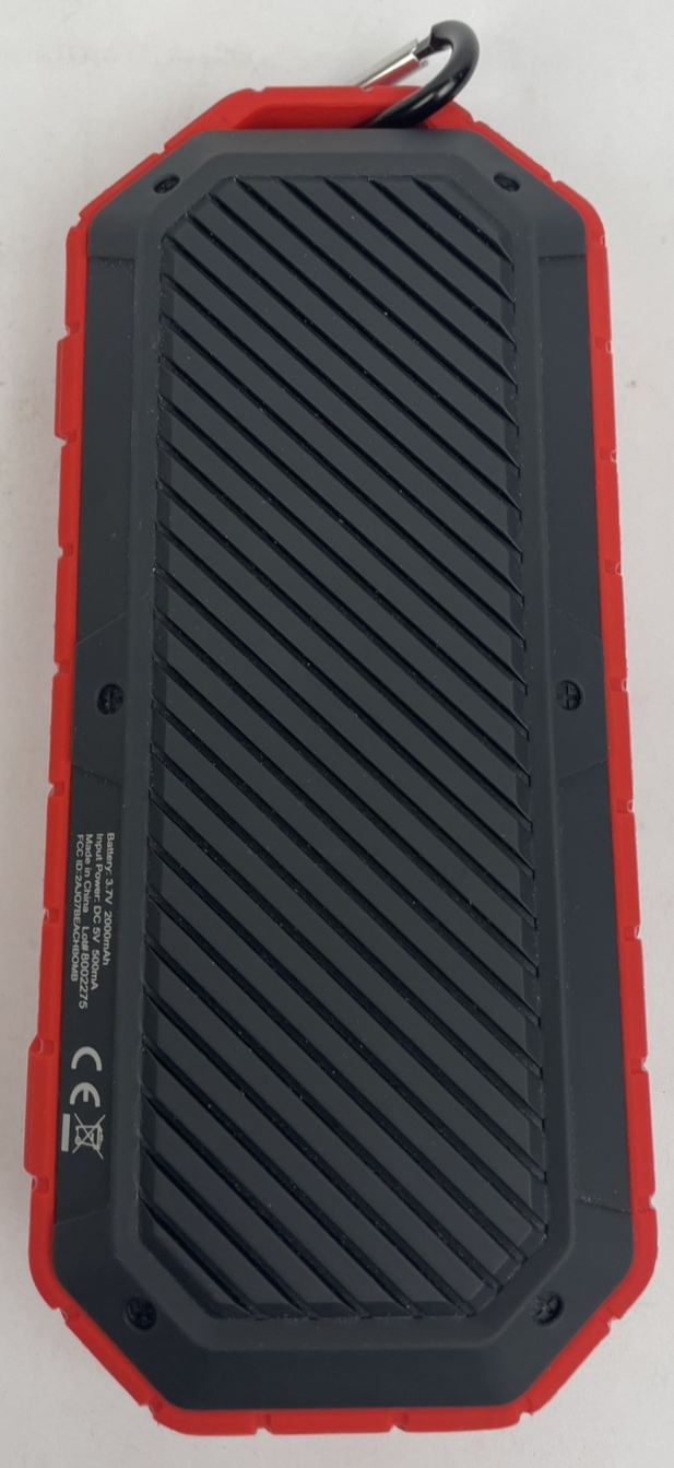 iJoy Beach Bomb Ip66 Waterproof Portable Bluetooth Speaker RED Black w Carbiner