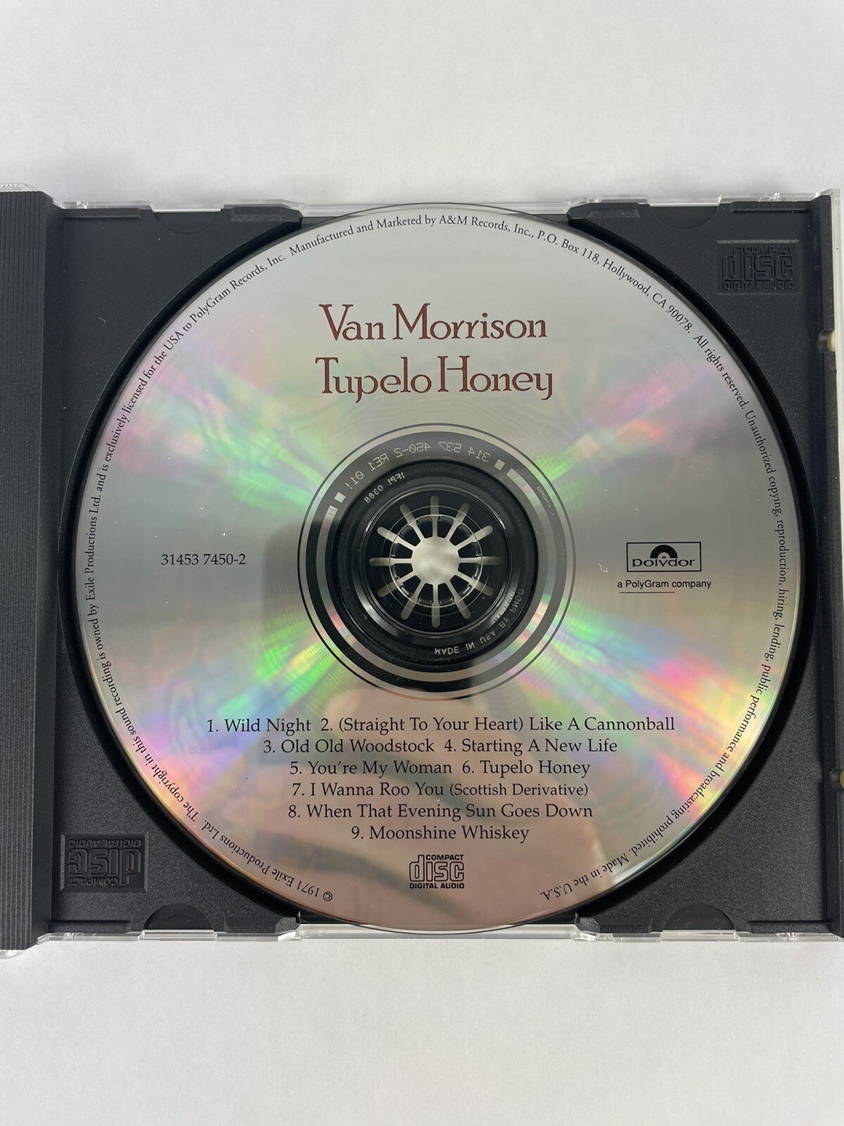 Van Morrison - Tupelo Honey CD Canadian Import (1997).      #6