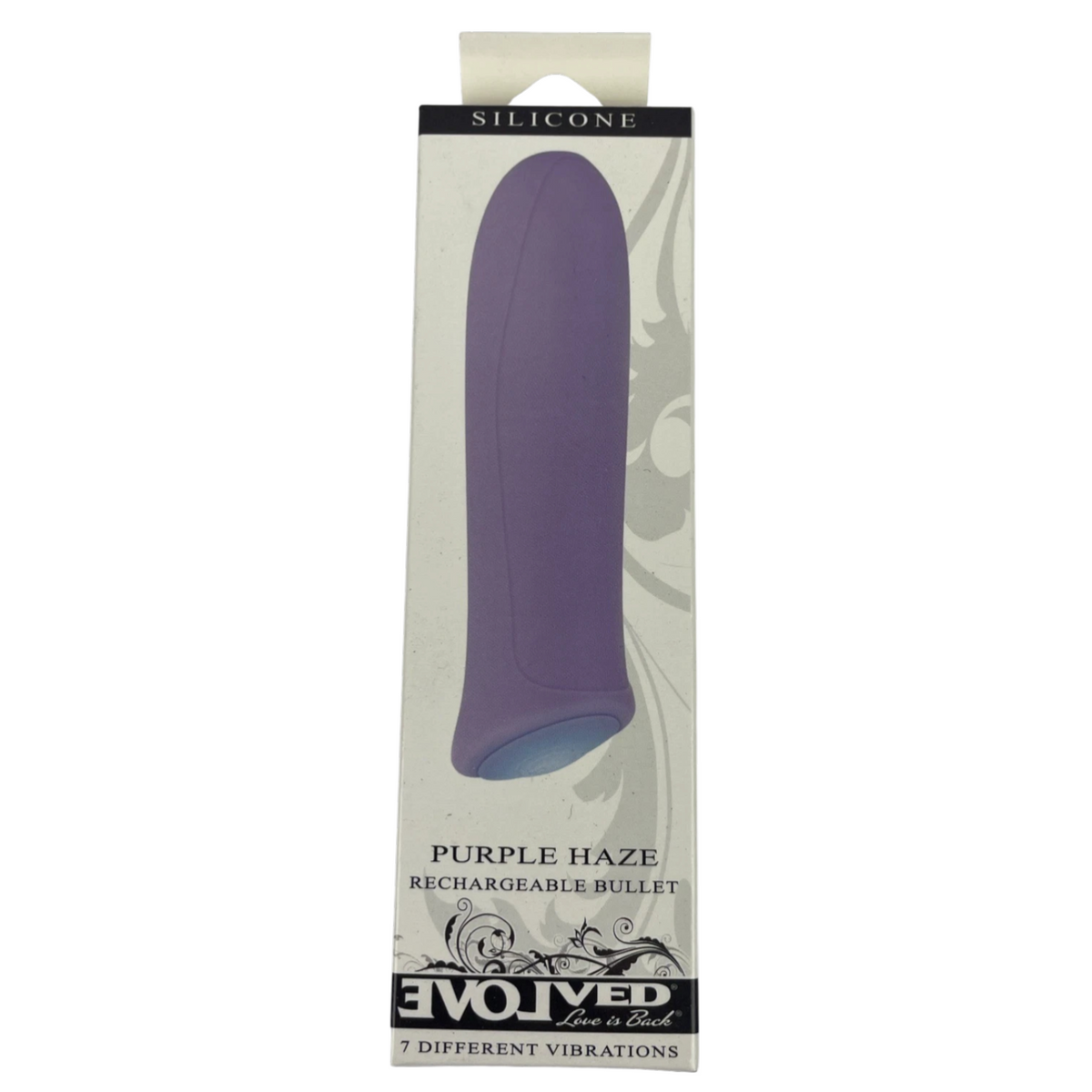 " Evolved " On The Spot Bullet Rechargeable Light Up Vibe Personal Toy - Purple