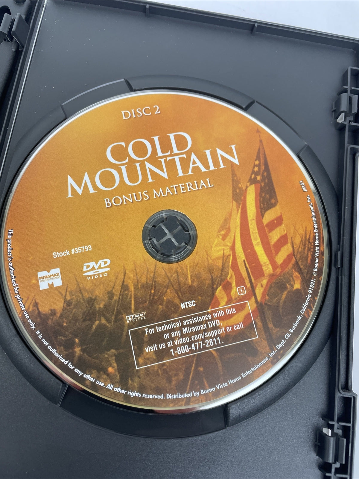 DVD MOVIE COLD MOUNTAIN 2 DISC SPECIAL EDITION JUDE LAW NICOLE KIDMAN MINT Discs