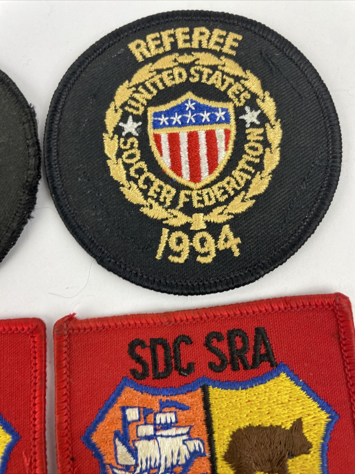 VINTAGE UNITED STATES SOCCER FEDERATION REGIONAL REFEREE YOUTH REG PATCH LOT (5)