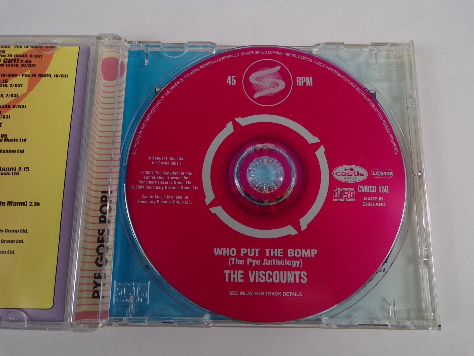The Viscounts Who Put The Bomp The Pye Anthology It's You Silent Night CD#41