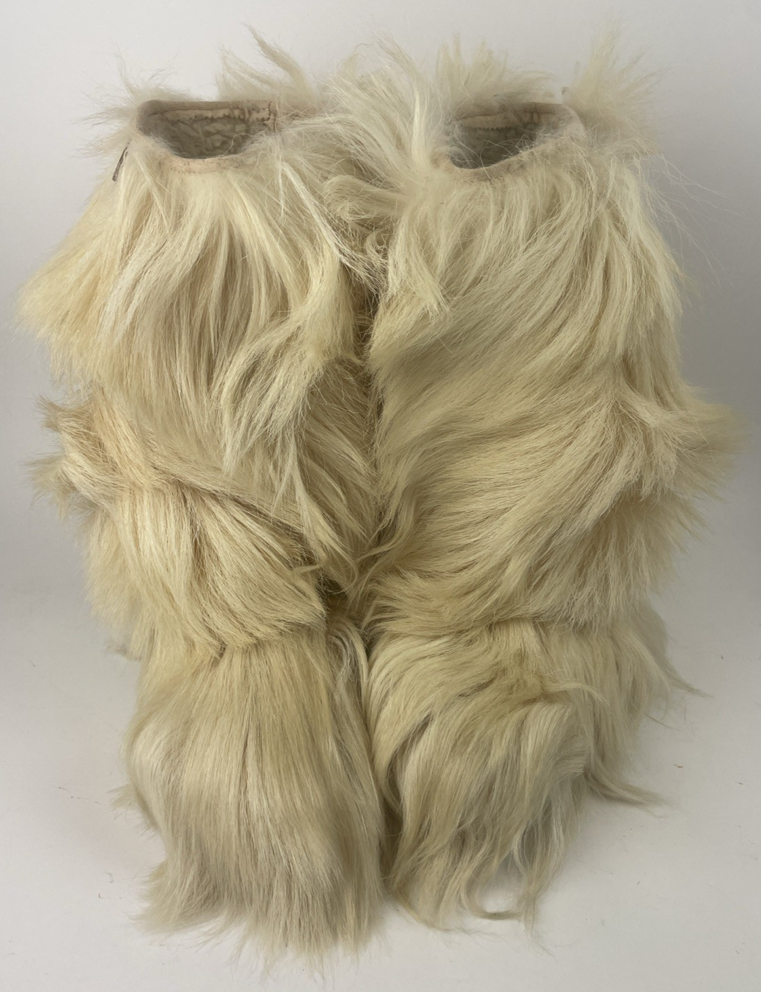 Oscar Sport Apres Ski Boot Sz 36 US 6 Off White Fur Made in Italy - VGC