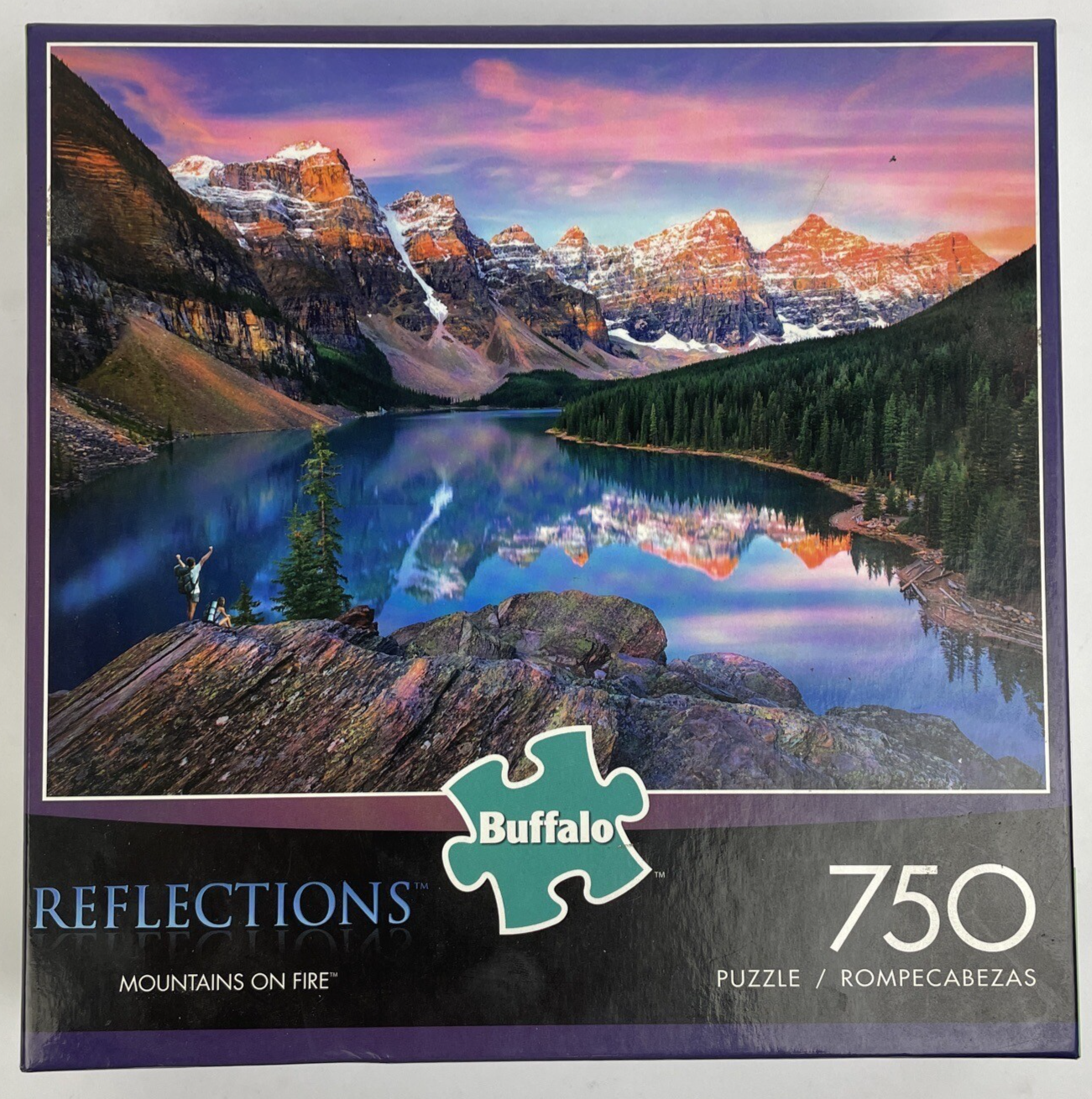 Buffalo Games 750pc Reflections Jigsaw Puzzle " Mountains on Fire " - COMPLETE