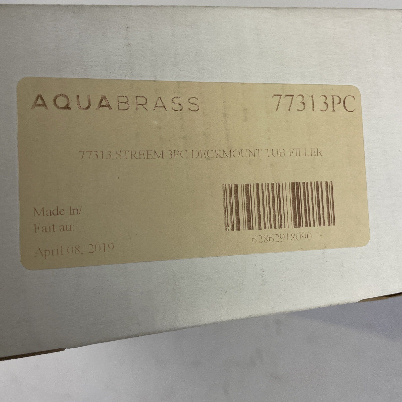 aqua brass 3-piece Deck Mount Tub Filler with Handshower - streem 77313 * DEAL