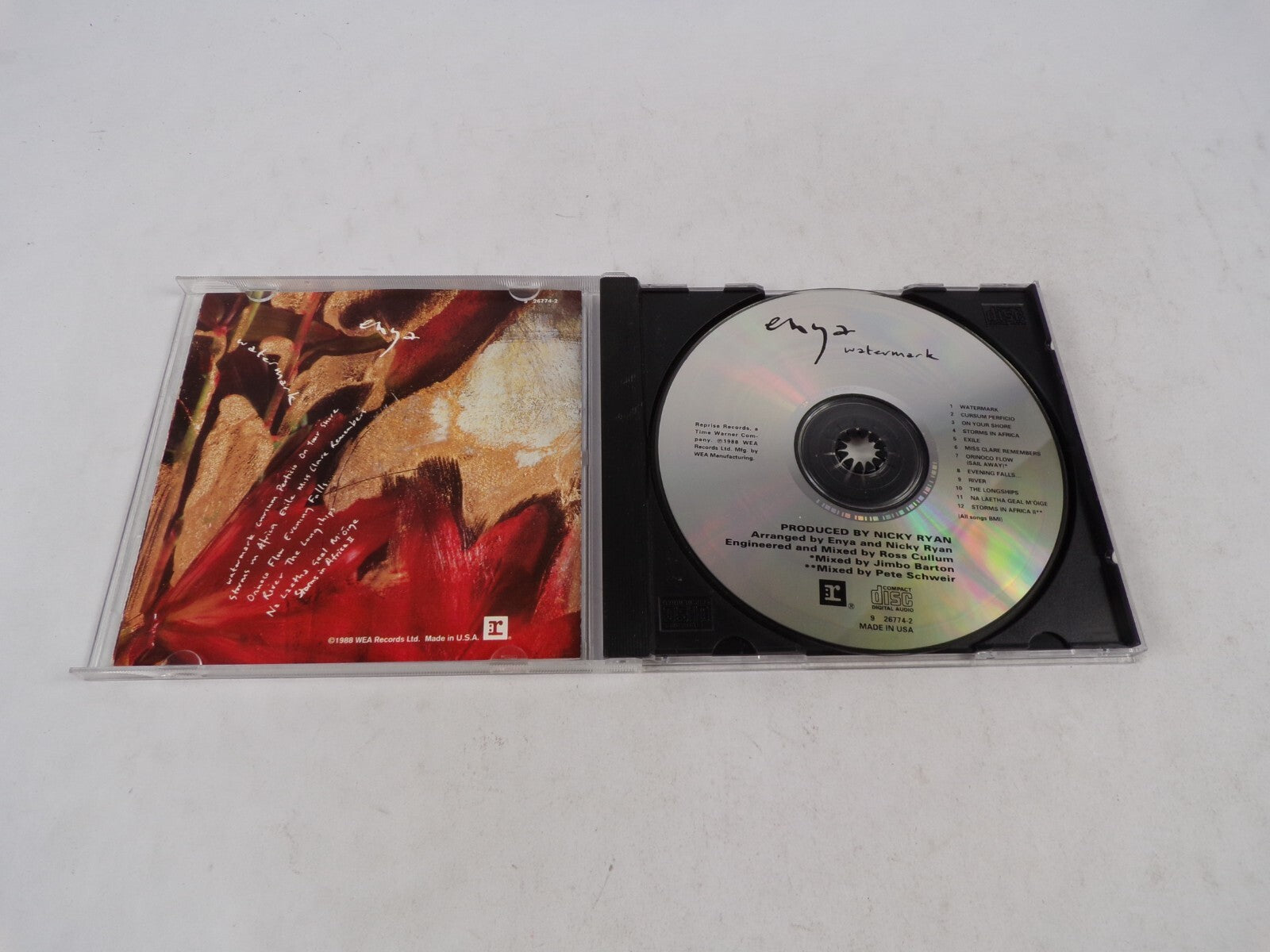 Enya Watermark Cursum Perficio On Your Shore Storms In Africa Exile Miss CD#22