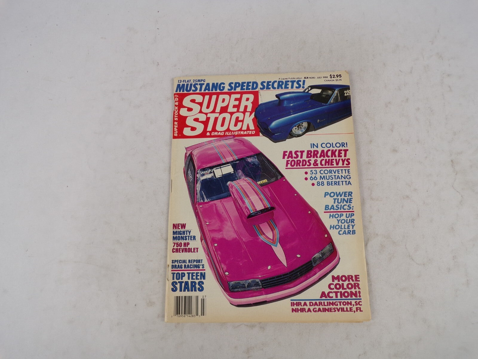 July 1988 Super Stock Mustang Speed Secrets! In Color! Fast Bracket Fords & Chev