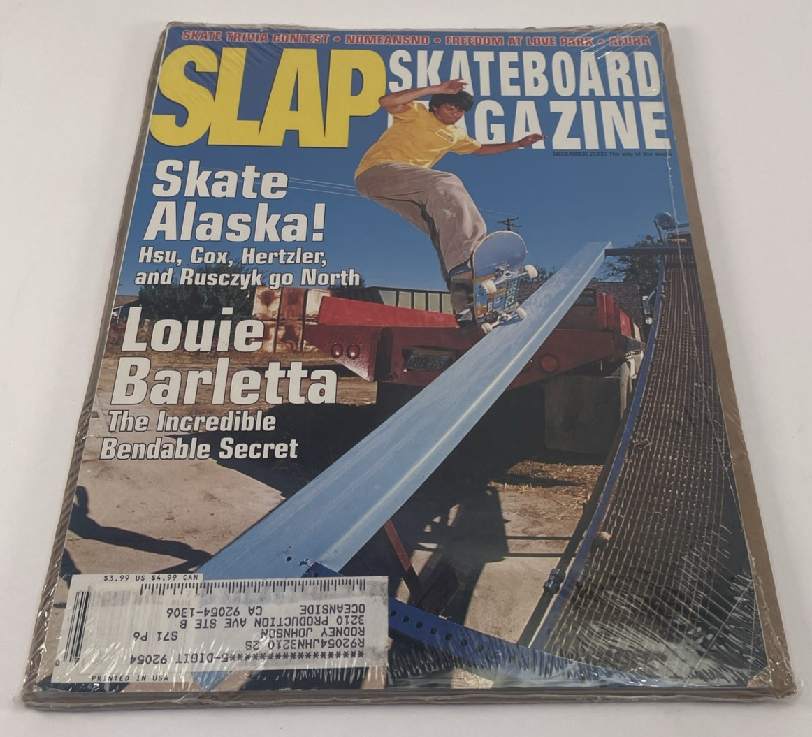 Slap Magazine December 2000 Issue Louie Barletta Cover Skateboarding Alaska VGC