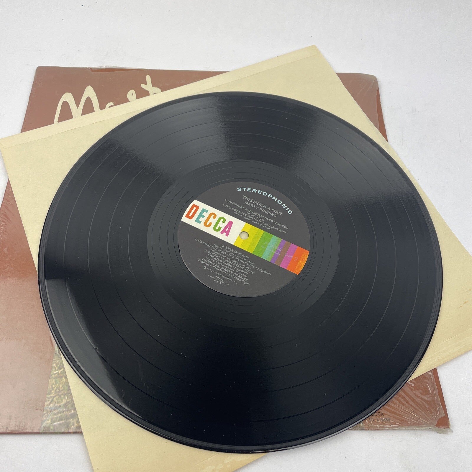 Marty Robbins " This Much A Man " 33 RPM LP Vinyl Record Decca 1972 - VGC
