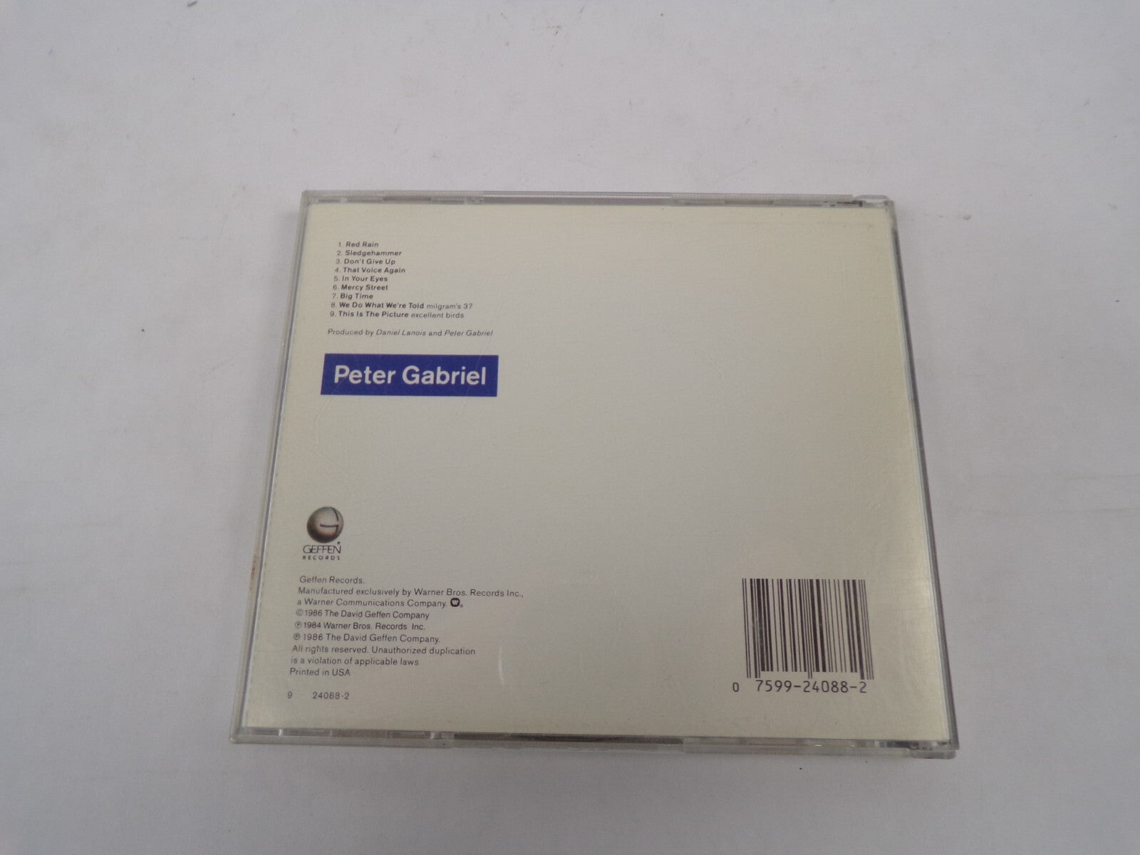 So Peter Gabriel Red Rain Siedgehammer Don't Give Up That Voice Again In CD#25