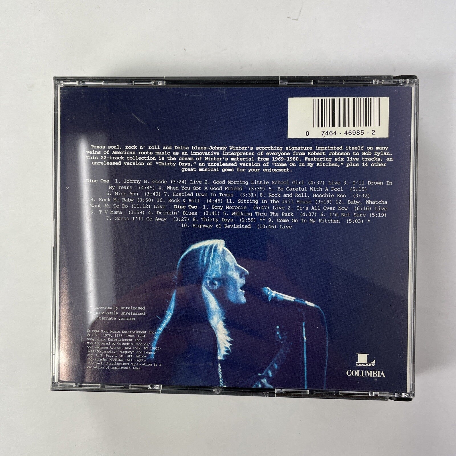 Johnny Winter -  Rock N' Roll Collection  (CD, Jan-1994, 2 Discs, Legacy). #20
