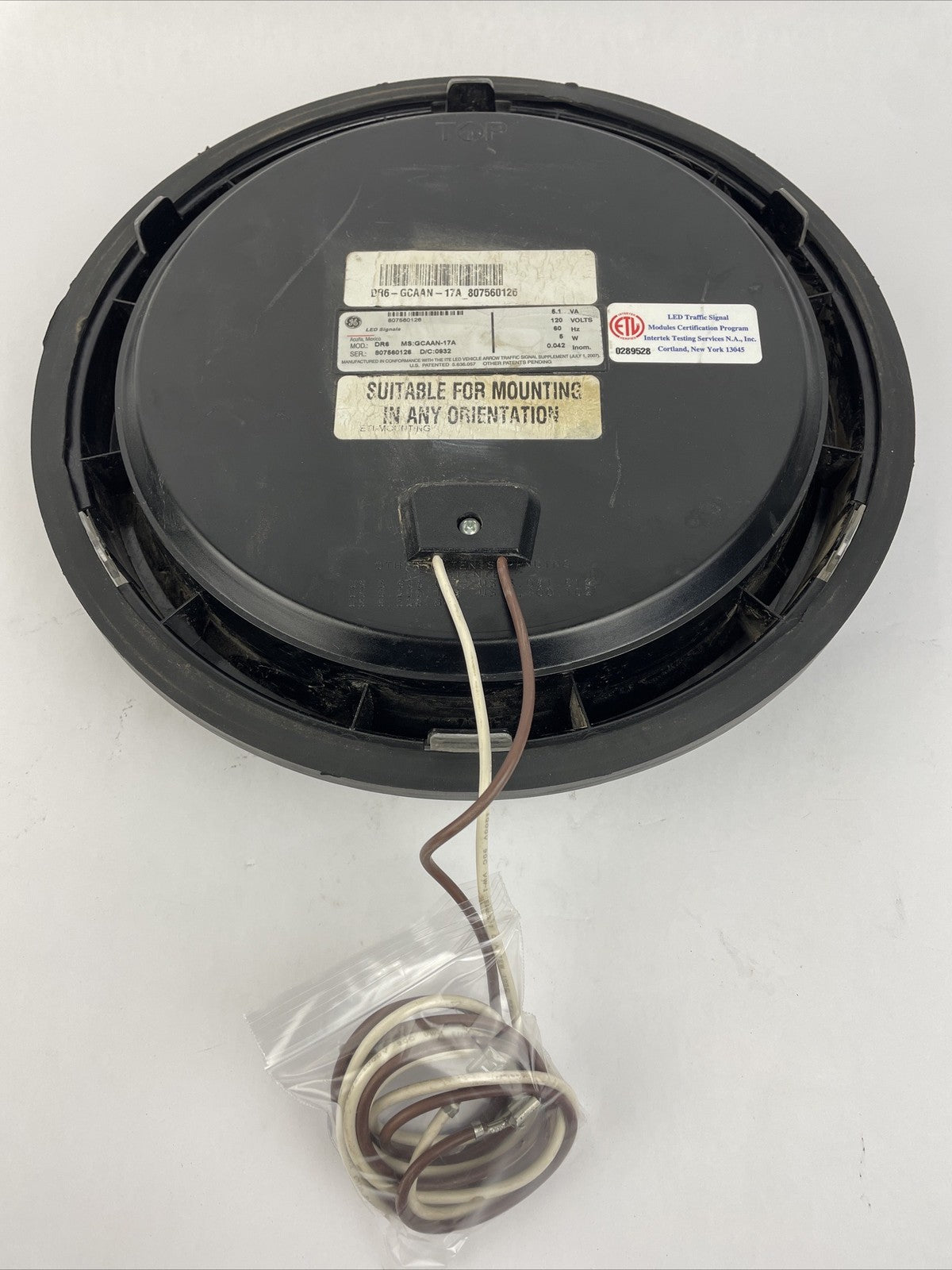 Clear General Electric GE 12” LED Green Arrow Traffic Signal Light With Gasket z