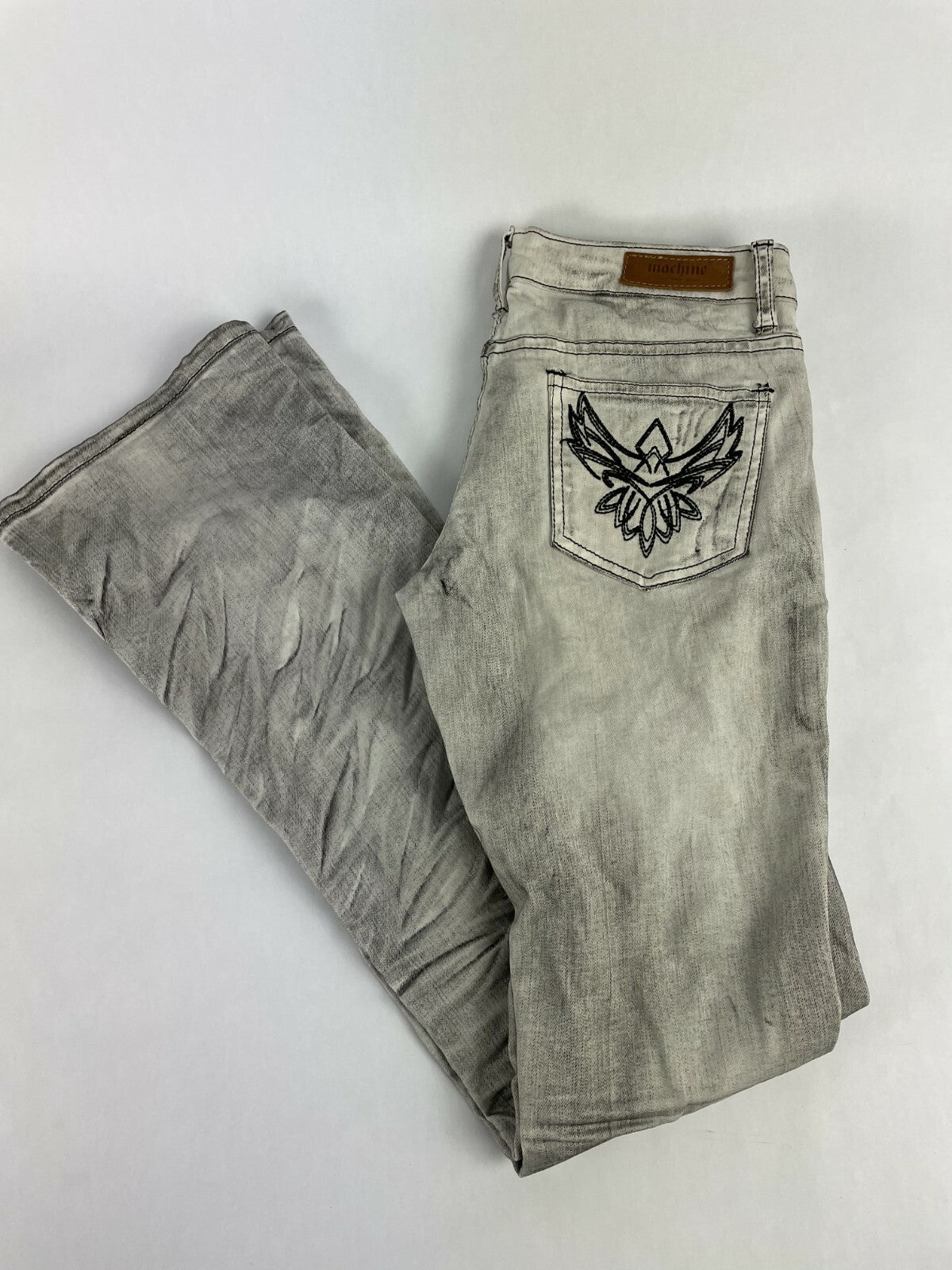Machine Men's Denver Gray Tone Jeans Straight Leg Jeans Size W 27 L 31