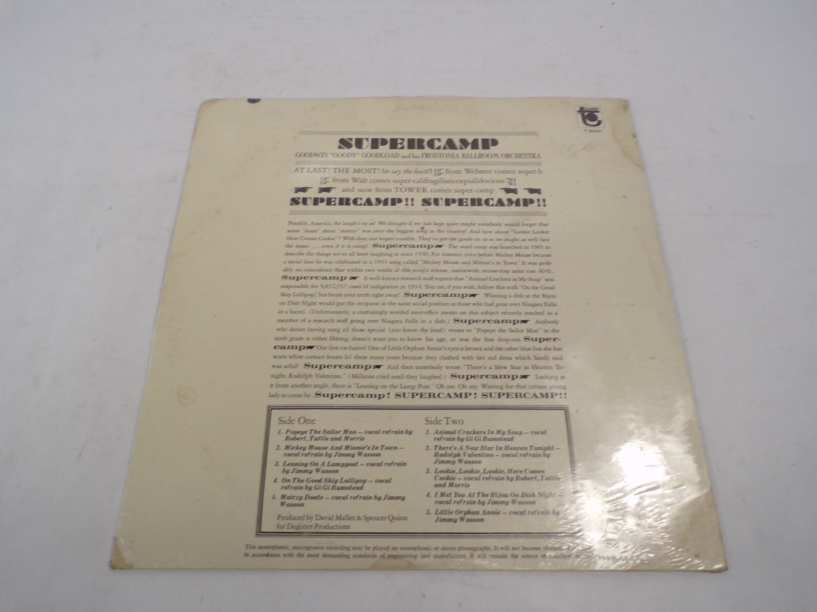 Supercamp Goodwin Goody Goodload Frostonia Ballroom Orchestra Vinyl Records