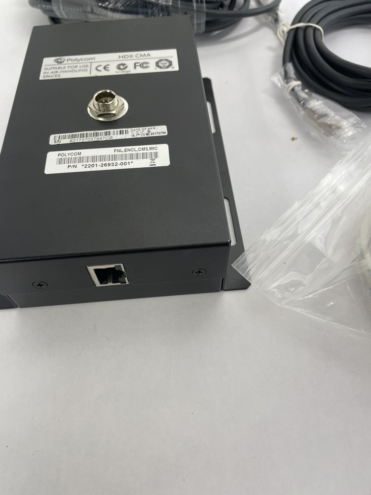 Polycom 2215-09588-001 IP White HDX CMA Ceiling Microphone Array