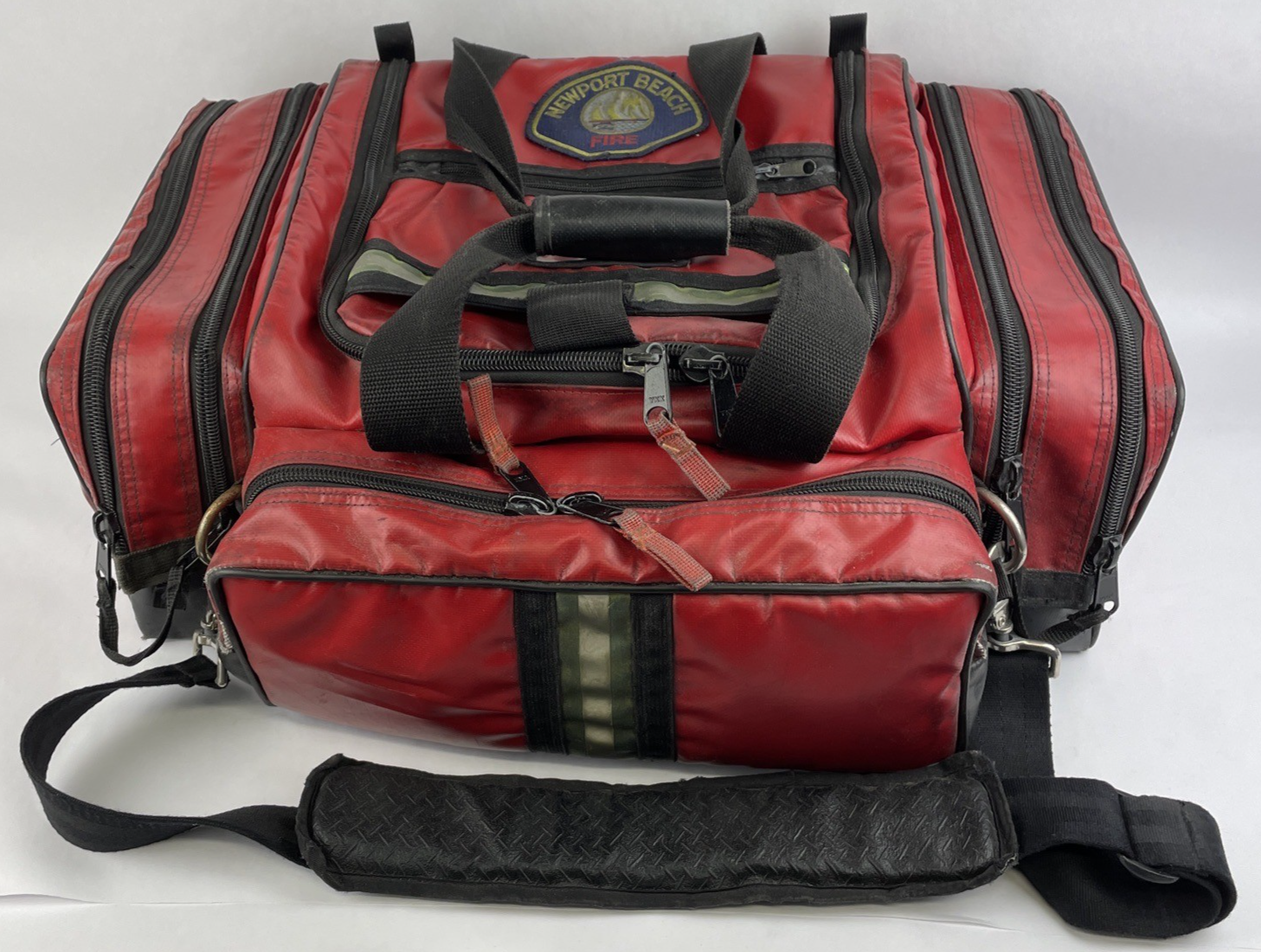 FIREFIGHTER Paramedic Equipment Padded Duffel Bag NEWPORT BEACH FIRE DEPT.  RARE