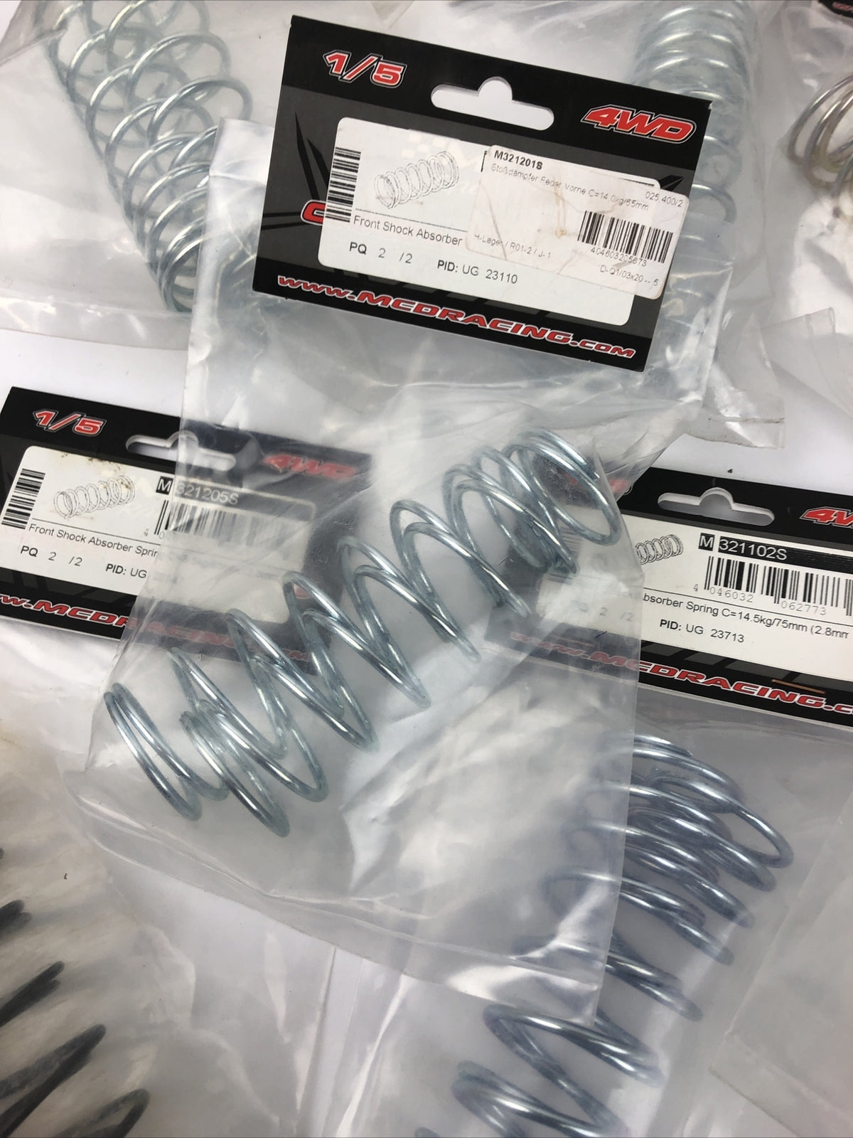 1/5 RC MCD Racing Shock Spring Lot of 9 Assorted Sizes Front and Back -LOOK 